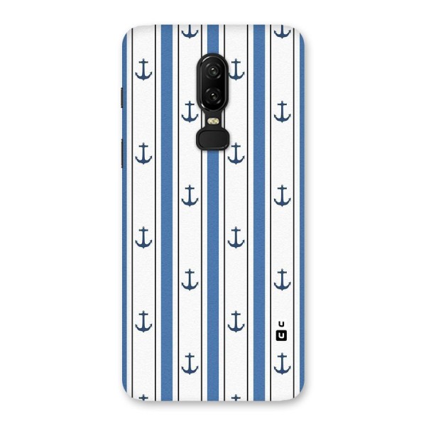 Anchor Stripe Lines Back Case for OnePlus 6