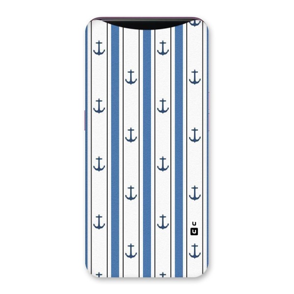 Anchor Stripe Lines Back Case for Oppo Find X