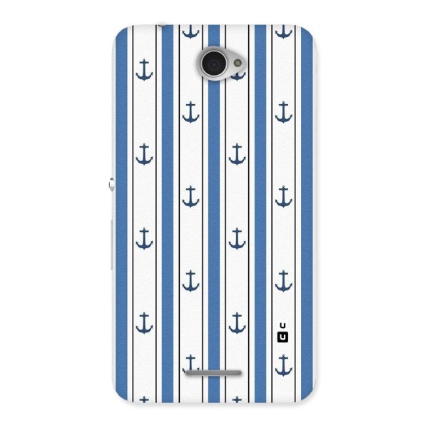 Anchor Stripe Lines Back Case for Sony Xperia E4