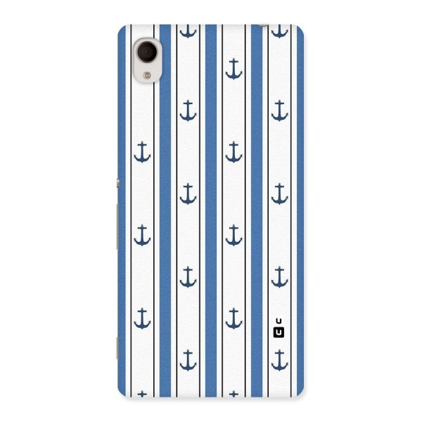 Anchor Stripe Lines Back Case for Sony Xperia M4