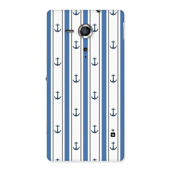 Anchor Stripe Lines Back Case for Sony Xperia SP