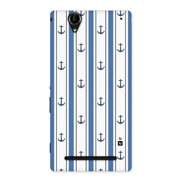 Anchor Stripe Lines Back Case for Sony Xperia T2