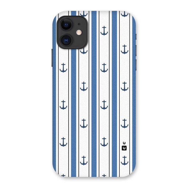 Anchor Stripe Lines Back Case for iPhone 11
