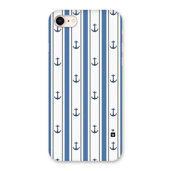 Anchor Stripe Lines Back Case for iPhone 8