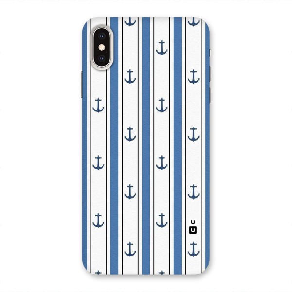 Anchor Stripe Lines Back Case for iPhone XS Max