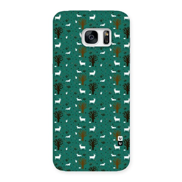 Animal Grass Pattern Back Case for Galaxy S7 Edge