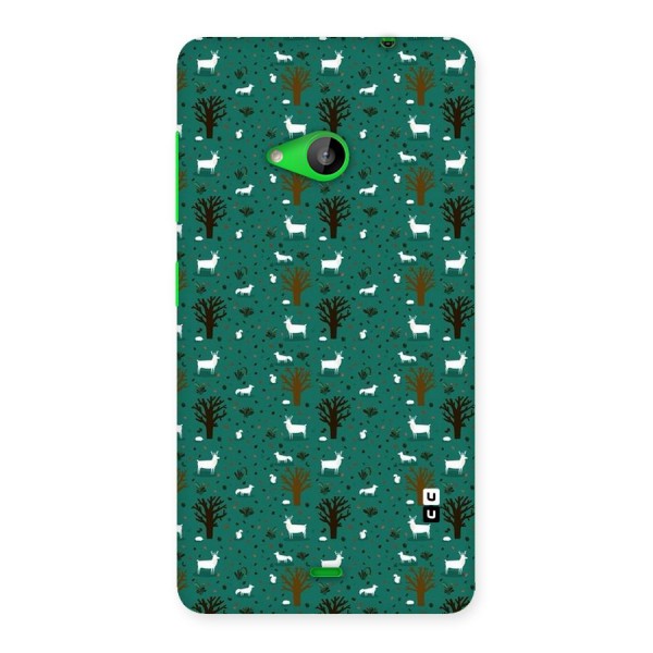 Animal Grass Pattern Back Case for Lumia 535