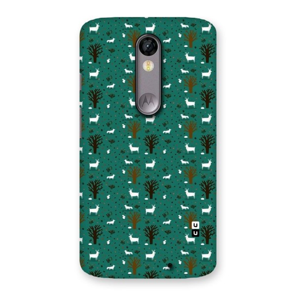 Animal Grass Pattern Back Case for Moto X Force