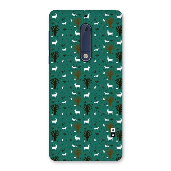 Animal Grass Pattern Back Case for Nokia 5