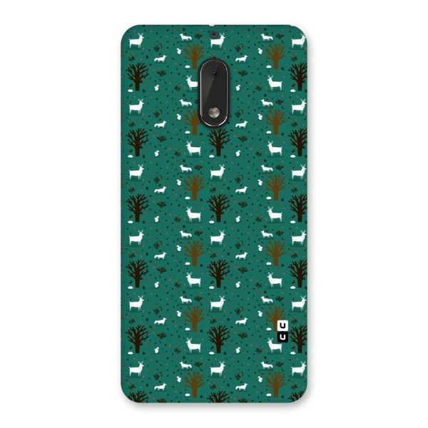 Animal Grass Pattern Back Case for Nokia 6