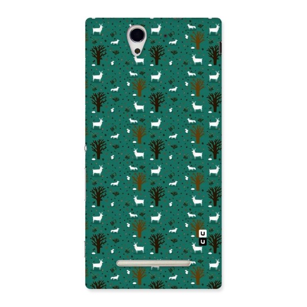 Animal Grass Pattern Back Case for Sony Xperia C3