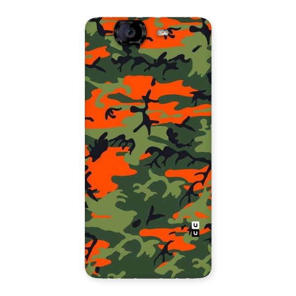 Army Pattern Back Case for Canvas Knight A350