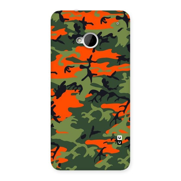 Army Pattern Back Case for HTC One M7