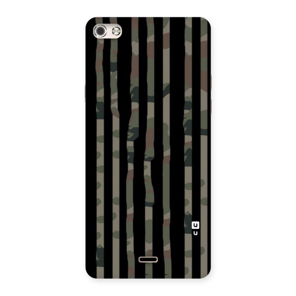 Army Stripes Back Case for Micromax Canvas Silver 5