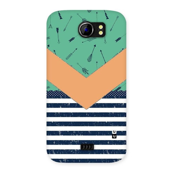 Arrows and Stripes Back Case for Micromax Canvas 2 A110