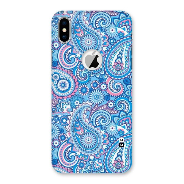 Artistic Blue Art Back Case for iPhone X Logo Cut