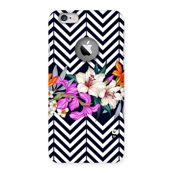 Artsy ZigZag Floral Back Case for iPhone 6 Logo Cut
