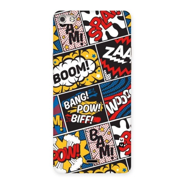 Bam Pattern Back Case for Micromax Canvas Silver 5