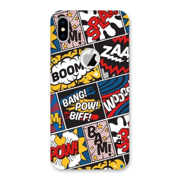Bam Pattern Back Case for iPhone X Logo Cut