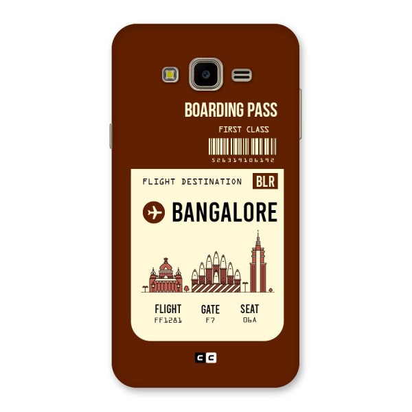 Bangalore Boarding Pass Back Case for Galaxy J7 Nxt