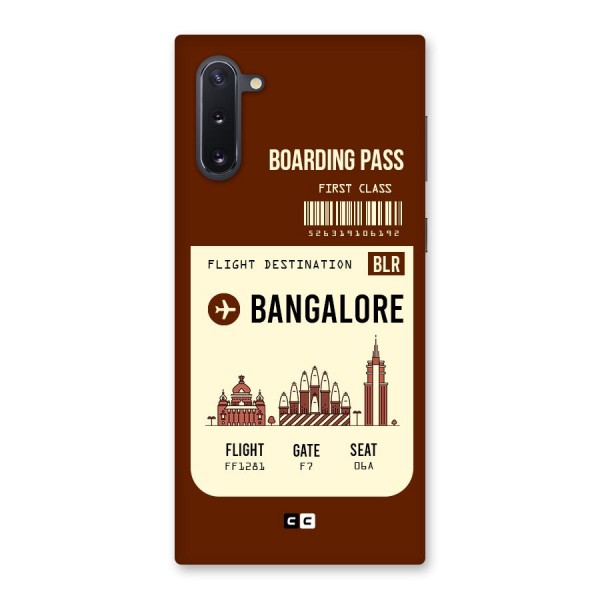 Bangalore Boarding Pass Back Case for Galaxy Note 10