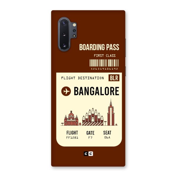 Bangalore Boarding Pass Back Case for Galaxy Note 10 Plus