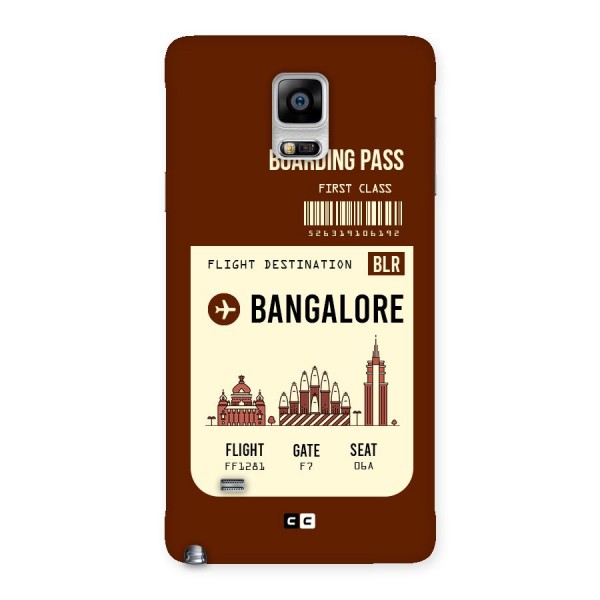Bangalore Boarding Pass Back Case for Galaxy Note 4