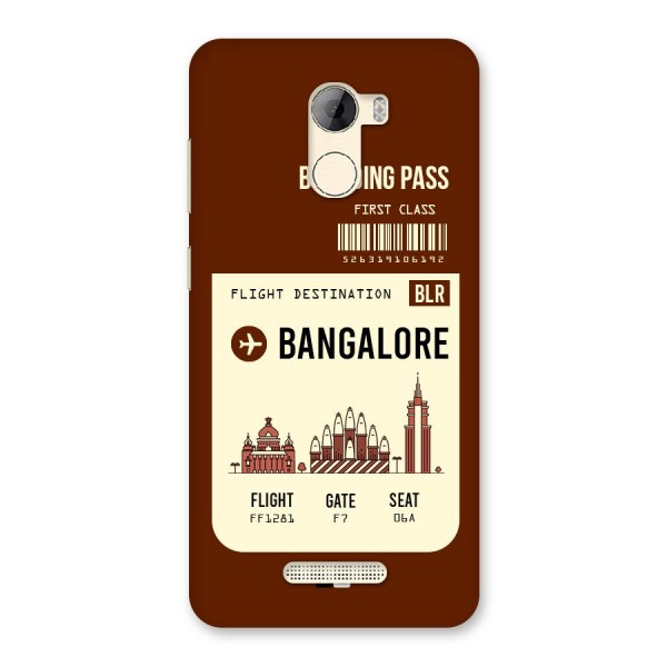 Bangalore Boarding Pass Back Case for Gionee A1 LIte