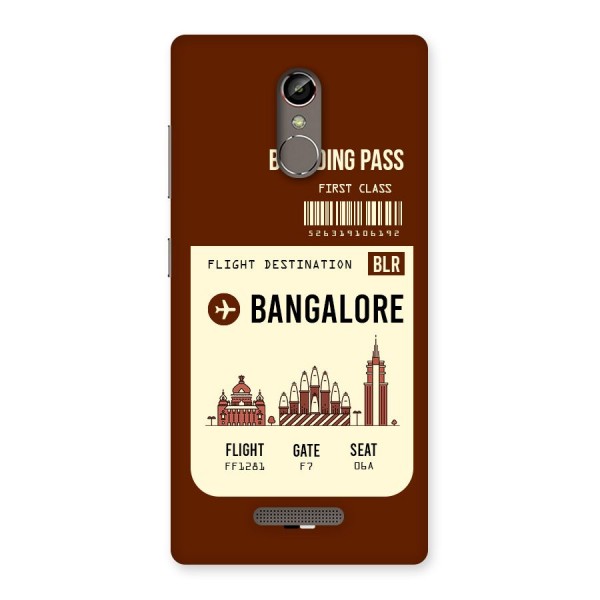 Bangalore Boarding Pass Back Case for Gionee S6s