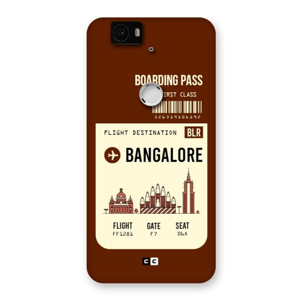 Bangalore Boarding Pass Back Case for Google Nexus-6P