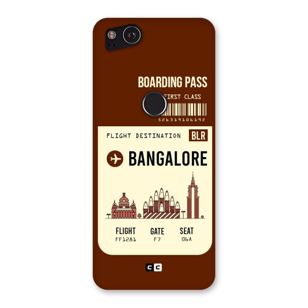 Bangalore Boarding Pass Back Case for Google Pixel 2