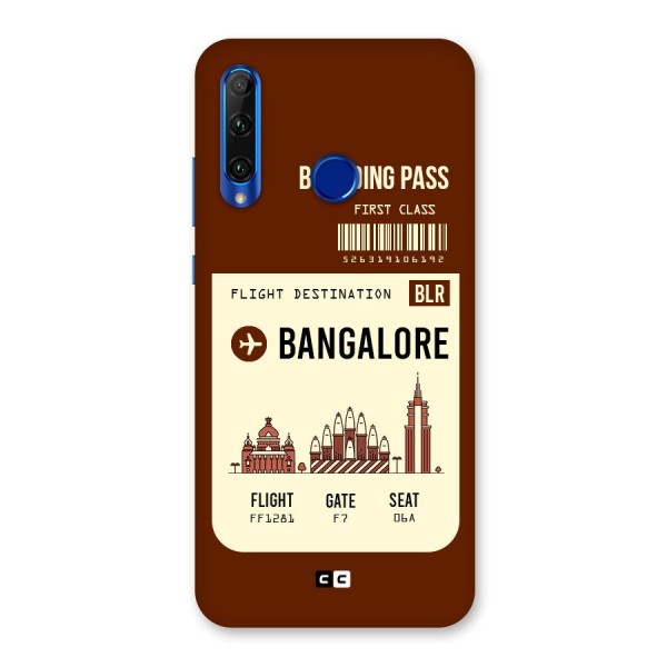 Bangalore Boarding Pass Back Case for Honor 20i