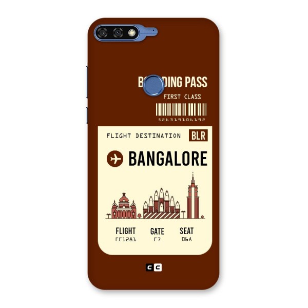 Bangalore Boarding Pass Back Case for Honor 7C