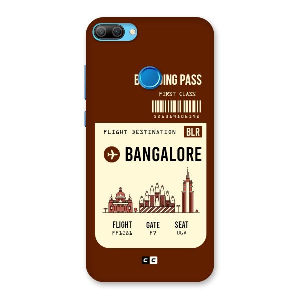 Bangalore Boarding Pass Back Case for Honor 9N