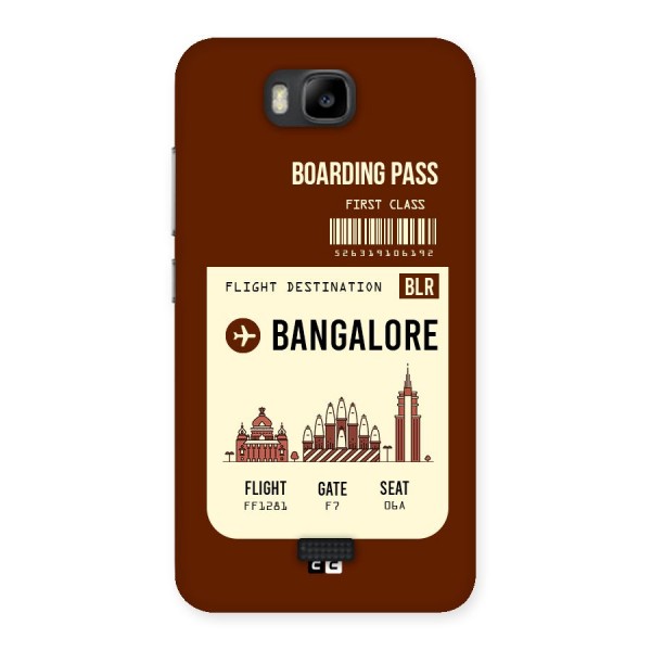 Bangalore Boarding Pass Back Case for Honor Bee