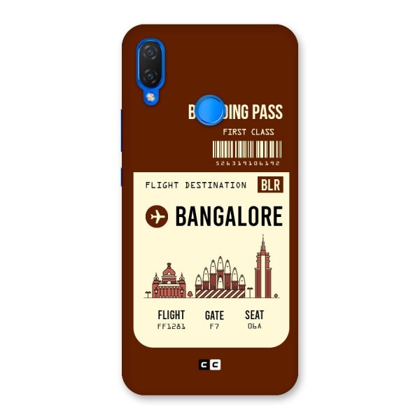 Bangalore Boarding Pass Back Case for Huawei Nova 3i