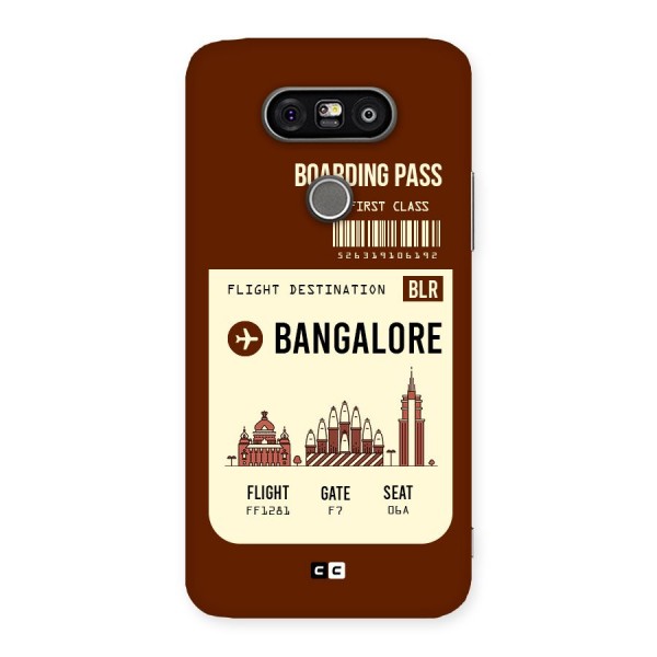 Bangalore Boarding Pass Back Case for LG G5