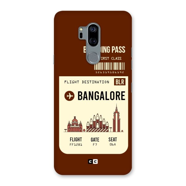Bangalore Boarding Pass Back Case for LG G7