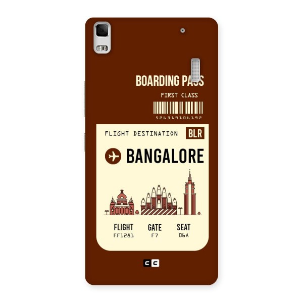 Bangalore Boarding Pass Back Case for Lenovo K3 Note