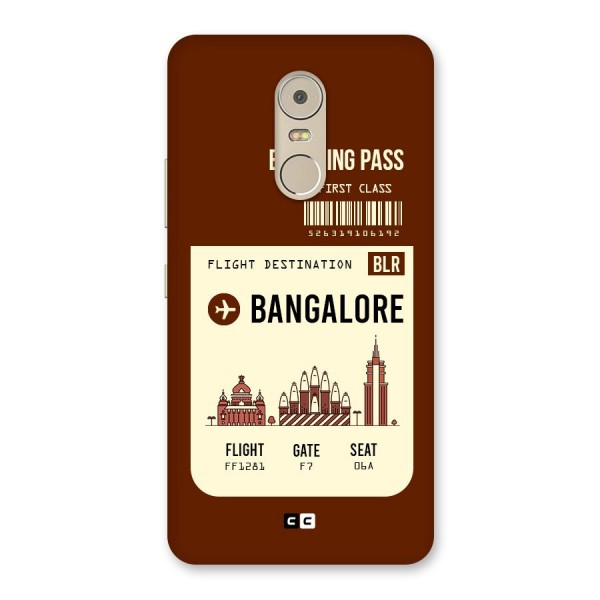 Bangalore Boarding Pass Back Case for Lenovo K6 Note