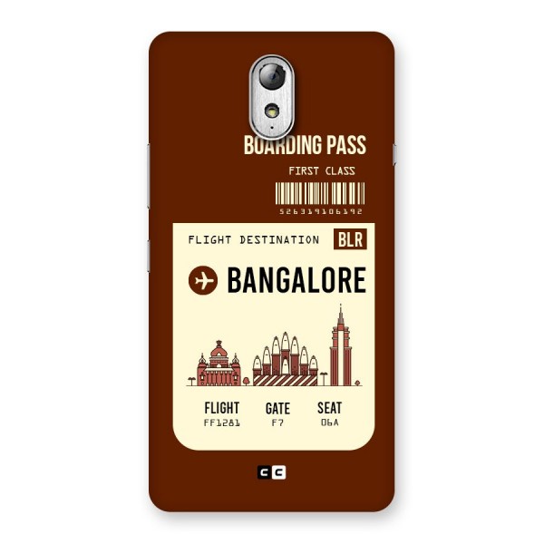 Bangalore Boarding Pass Back Case for Lenovo Vibe P1M