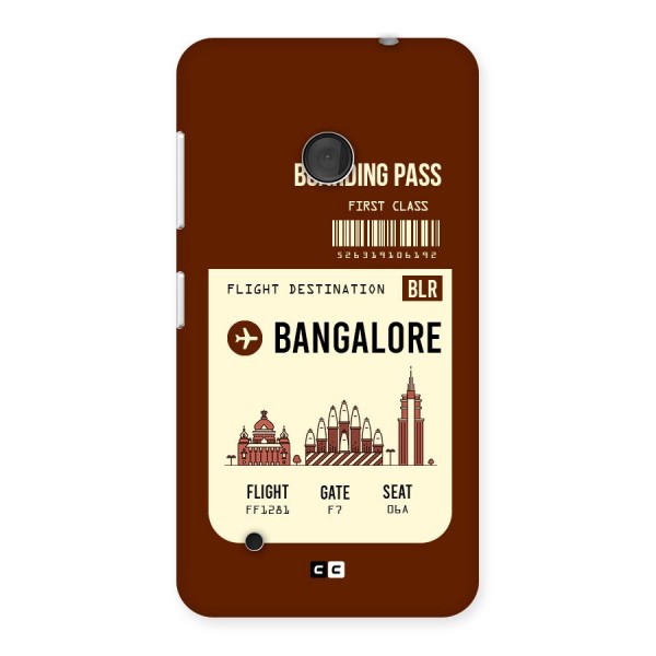 Bangalore Boarding Pass Back Case for Lumia 530