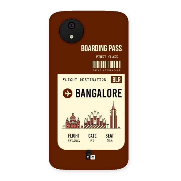 Bangalore Boarding Pass Back Case for Micromax Canvas A1