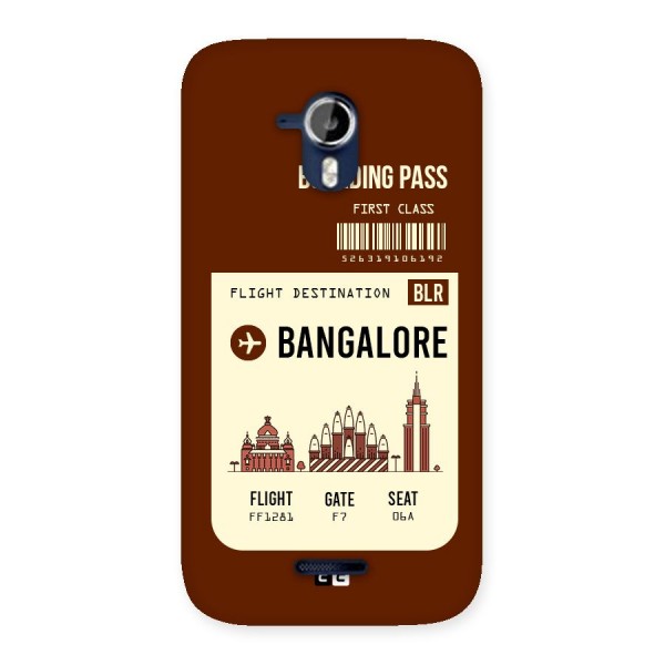 Bangalore Boarding Pass Back Case for Micromax Canvas Magnus A117