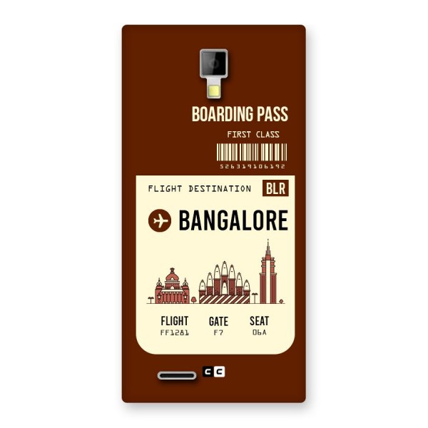 Bangalore Boarding Pass Back Case for Micromax Canvas Xpress A99