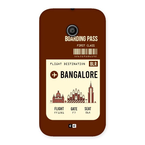 Bangalore Boarding Pass Back Case for Moto E