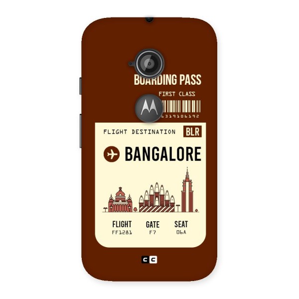 Bangalore Boarding Pass Back Case for Moto E 2nd Gen