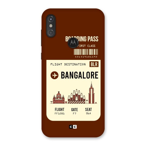 Bangalore Boarding Pass Back Case for Motorola One Power