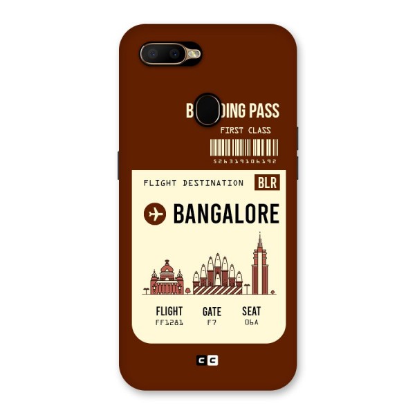 Bangalore Boarding Pass Back Case for Oppo A5s
