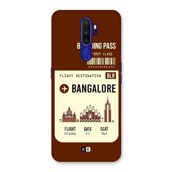 Bangalore Boarding Pass Back Case for Oppo A9 (2020)